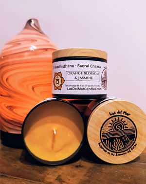 2. Sacral Chakra 4 oz Candle (Svadhisthana)