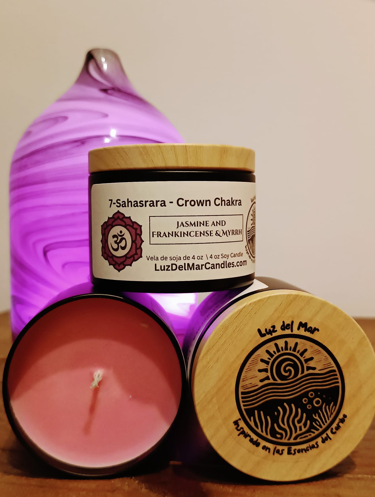 7. Crown Chakra 4 oz Candle (Sahasrara)