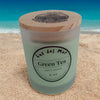 Green Tea Scented Soy Candle – Hand-Poured into Frosted Jar - 6 oz net wt. - Luz Del Mar