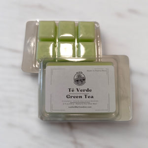 Green Tea Scented Soy Wax Melts – Hand-Poured - 6 pack - 2.4 oz net pkg wt. - Luz Del Mar