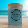 Cool Water Scented Soy Candle – Hand-Poured into Frosted Jar - 6 oz net wt. - Luz Del Mar